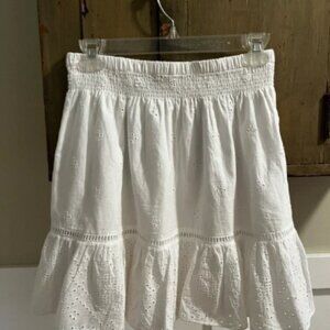 Madewell White Eyelet Skirt